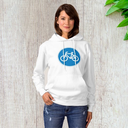 Fietsen Road Sign Vrouwen Hoodie