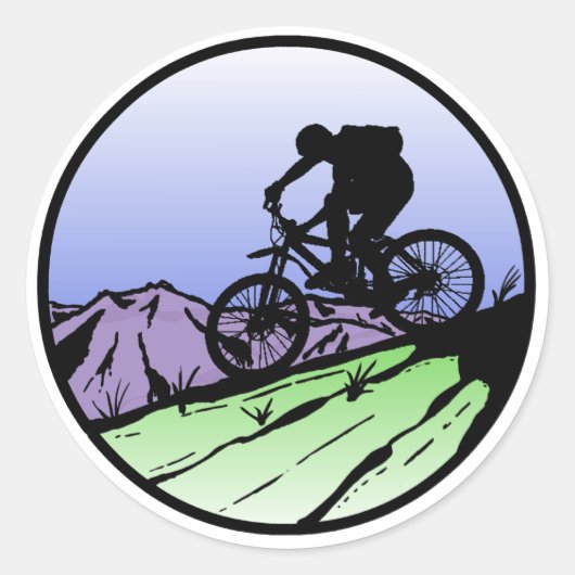 fietsen ronde sticker (Voorkant)