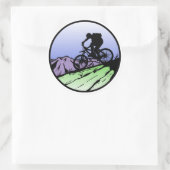 fietsen ronde sticker (Tas)