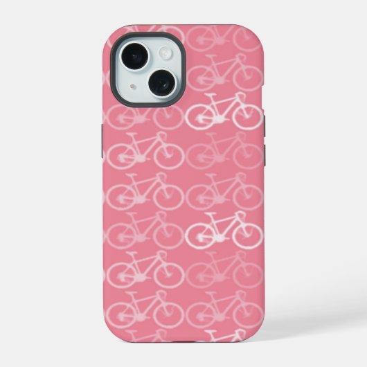 fietsen ROZE iPhone 15 Hoesje (Achterkant)