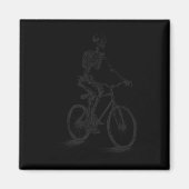 Fietsen Scary Halloween Skeleton Biker Magneet (Voorkant)