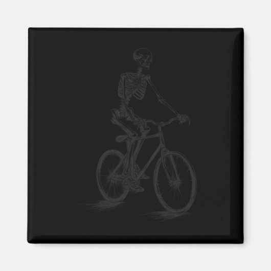 Fietsen Scary Halloween Skeleton Biker Magneet (Voorkant)