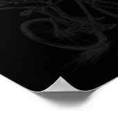Fietsen Scary Halloween Skeleton Biker Poster (Hoek)