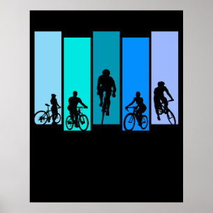 Fietsen Silhouet Sport Poster