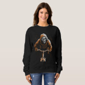 Fietsen Skull Grim Reaper Fiets Spooky Halloween Trui (Voorkant volledig)