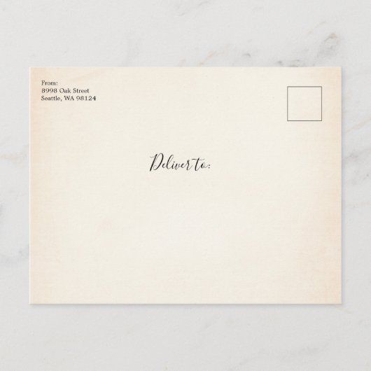 Fietsen Sla de datum op Aankondigingskaart (Achterkant)