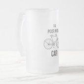 Fietsen: Slechte auto van Man Matglas Bierpul (Voorkant links)