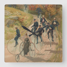 Fietsen ~ Square Wall klok