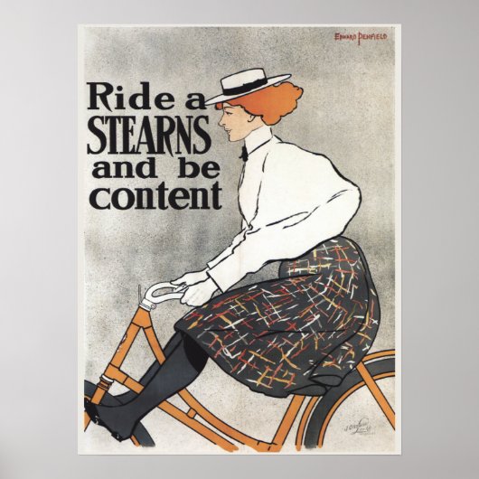  fietsen Stearns Woman Art Poster (Voorkant)