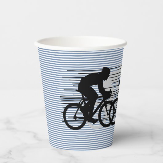 Fietsen Stripes Design papieren beker (Voorkant)