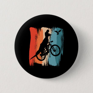 Fietsen T-rex Dinosaur Mountainbiken Dino Rijden Ronde Button 5,7 Cm