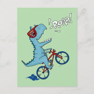 Fietsen T-Rex Roar Briefkaart