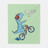 Fietsen T-Rex Roar Fleece Deken (Voorkant)