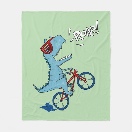 Fietsen T-Rex Roar Fleece Deken (Voorkant)