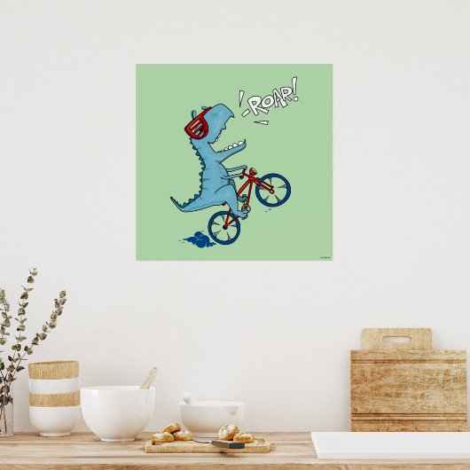 Fietsen T-Rex Roar Poster (Keuken)