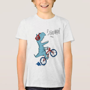 Fietsen T-Rex Roar Tri-Blend Shirt