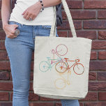 fietsen tote bag<br><div class="desc">Eenvoudig fietsontwerp canvasbag.</div>