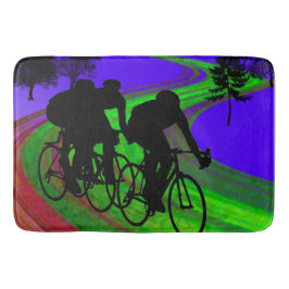 Fietsen Trio op Ribbon Road Badmat