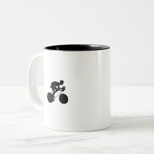 Fietsen Tweekleurige Koffiemok (Voorkant links)