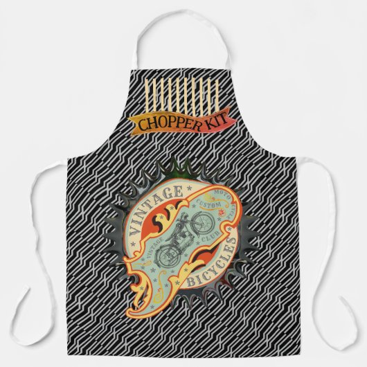  Fietsen Uitlaatpijppatroon Schort (Voorkant)