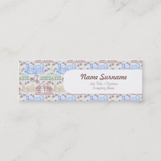 Fietsen van Aarhus, sjabloon voor visitekaartjes (Voorkant)