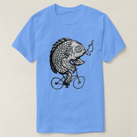 Fietsen van gerookte vis t-shirt (Design voorkant)