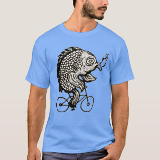 Fietsen van gerookte vis t-shirt
