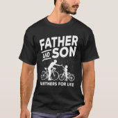 Fietsen van vader en zoon Riding van vader en jong T-shirt (Voorkant)