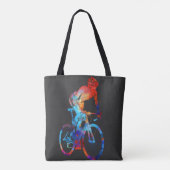Fietsen van Waterverven voor fietsen Tote Bag (Achterkant)