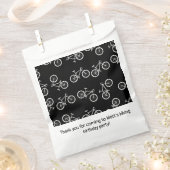 Fietsen Verjaardagsfeestje Zwart Bedankzakje (Geknipt)