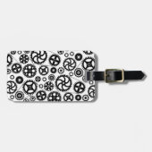 Fietsen Versnellingsbakken Zwart Wit Sport Bagagelabel (Voorkant horizontaal)