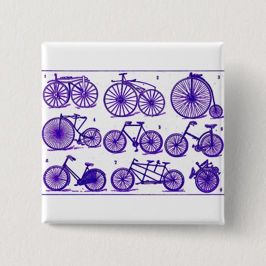  fietsen vierkante button 5,1 cm (Voorkant)