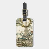 fietsen voor chic - reizigers parijs eiffeltoren bagagelabel (Voorkant verticaal)