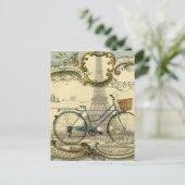  fietsen voor chic - reizigers parijs eiffeltoren briefkaart (Staand voorkant)