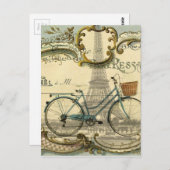  fietsen voor chic - reizigers parijs eiffeltoren briefkaart (Voorkant / Achterkant)