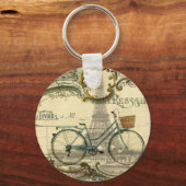 fietsen voor chic - reizigers parijs eiffeltoren sleutelhanger (Voorkant)