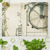 fietsen voor chic - reizigers parijs eiffeltoren theedoek (Gevouwen)