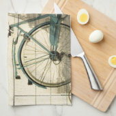 fietsen voor chic - reizigers parijs eiffeltoren theedoek (Quarter Fold)