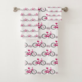 Fietsen Voor Een Genezing Roze Fietsen Bad Handdoek