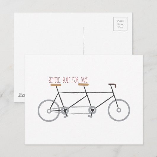 Fietsen voor twee briefkaart (Voorkant / Achterkant)