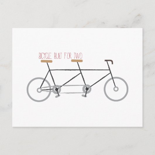 Fietsen voor twee briefkaart (Voorkant)