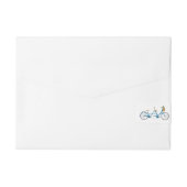 Fietsen voor twee Waterverven Tandem Bike Adreslabel Wikkel (Achterkant)