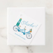 Fietsen voor twee Waterverven Tandem Bike Bedankjes Labels (In situ)