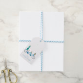 Fietsen voor twee Waterverven Tandem Bike Cadeaulabel (Met Touw)