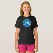 Fietsen voor verkeersborden Meisjes T-Shirt (Voorkant volledig)