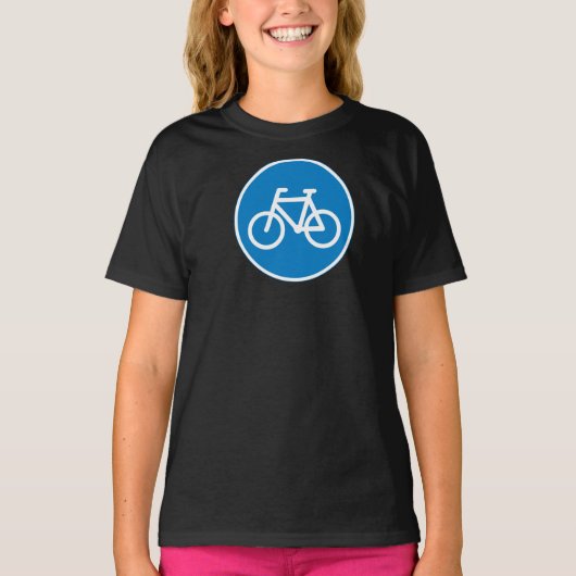 Fietsen voor verkeersborden Meisjes T-Shirt (Voorkant)