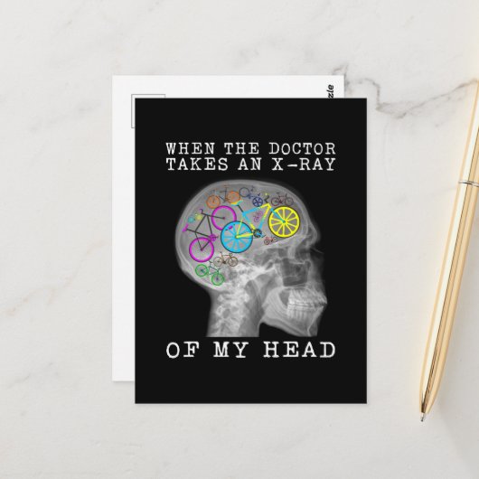 fietsen wanneer de arts een röntgenfoto van mijn h briefkaart (Voorkant / Achterkant in situ)