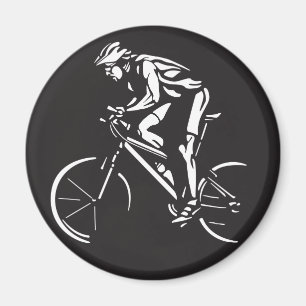 fietsen wieler inverse silhouet magneet