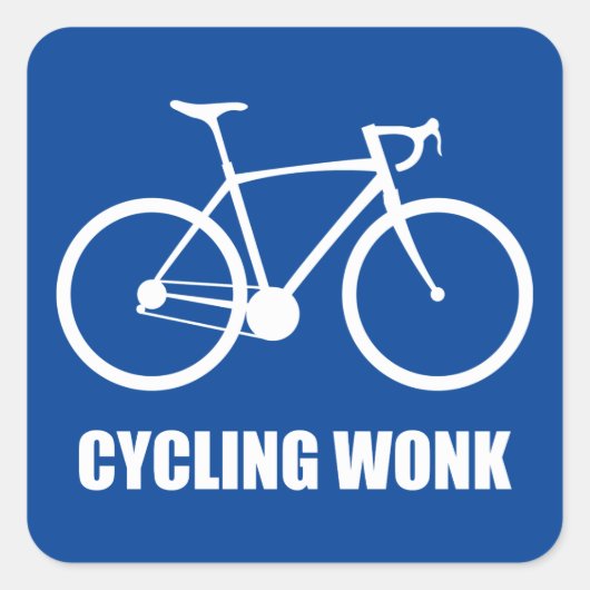 Fietsen Wonk Vierkante Sticker (Voorkant)