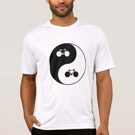 Fietsen, Yin-Yang symbool T-shirt (Voorkant)